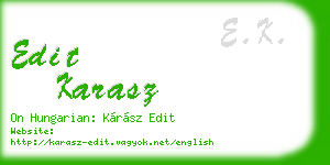 edit karasz business card