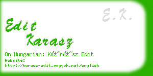 edit karasz business card